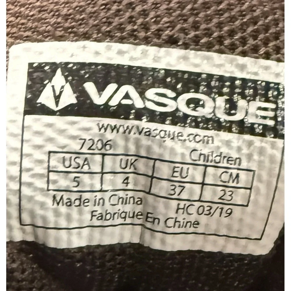 Vasque St. Elias UltraDry Size 6 Kids - Brown Leather Waterproof Hiking Boots